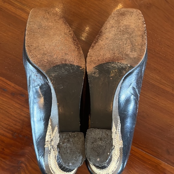 1980s Snakeskin Wedge Heel In black and Tan Stuart Weitzman - Picture 7 of 7